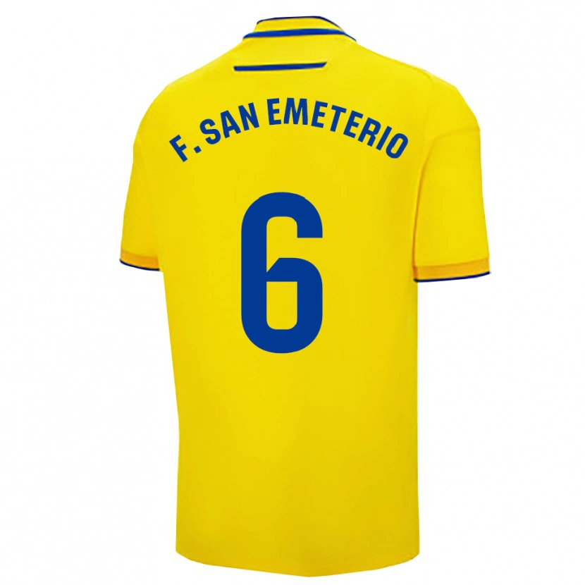 Danxen Mujer Camiseta Fede San Emeterio #6 Amarillo Marino 1ª Equipación 2025/26 La Camisa