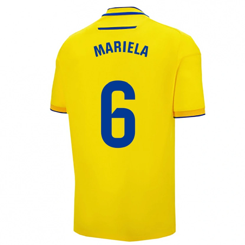 Danxen Mujer Camiseta Mariela Sánchez Sánchez #6 Amarillo Marino 1ª Equipación 2025/26 La Camisa