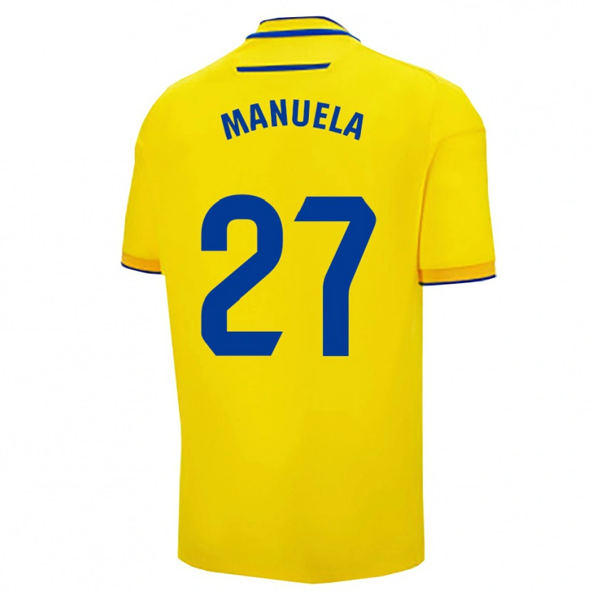 Danxen Mujer Camiseta Manuela Carrasco García #27 Amarillo Marino 1ª Equipación 2025/26 La Camisa
