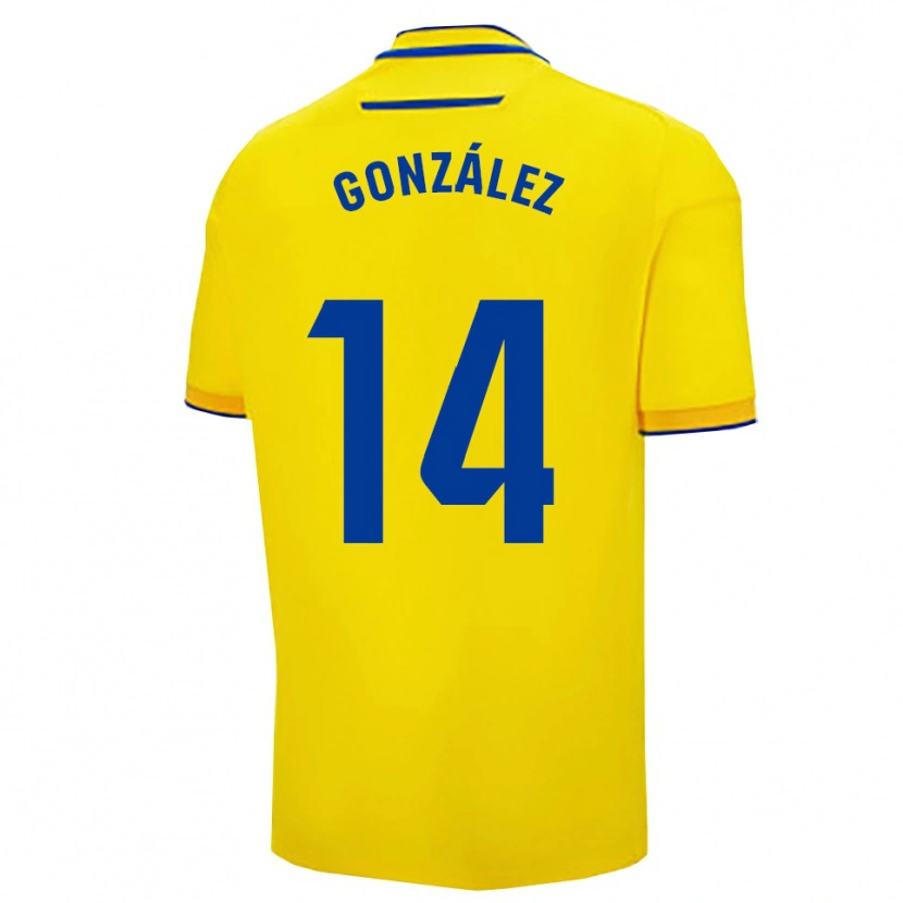 Danxen Mujer Camiseta Joaquín González #14 Amarillo Marino 1ª Equipación 2025/26 La Camisa