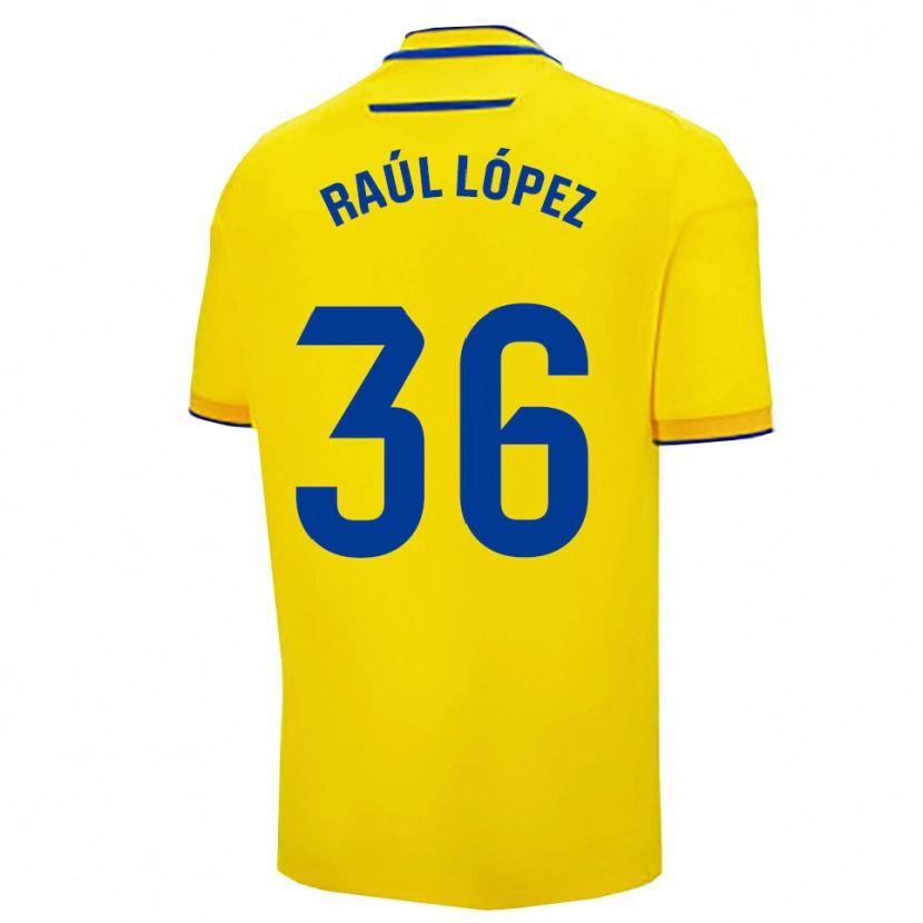 Danxen Mujer Camiseta Raúl López #36 Amarillo Marino 1ª Equipación 2025/26 La Camisa