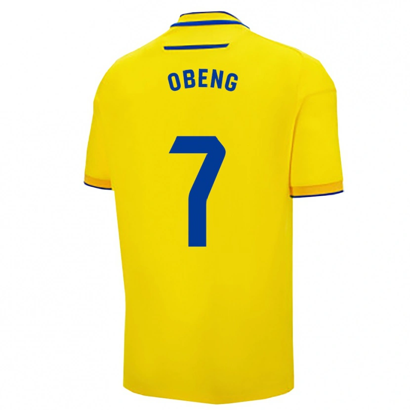 Danxen Mujer Camiseta Isaac Obeng #7 Amarillo Marino 1ª Equipación 2025/26 La Camisa