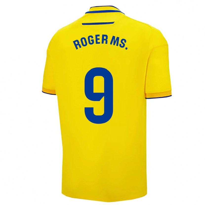 Danxen Mujer Camiseta Roger Martí #9 Amarillo Marino 1ª Equipación 2025/26 La Camisa
