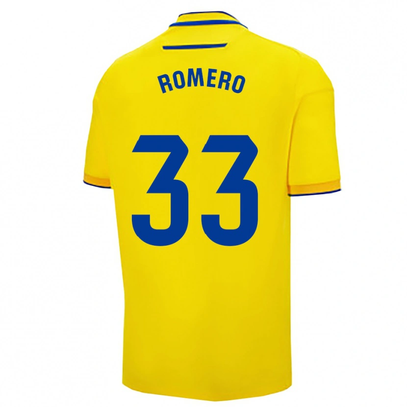 Danxen Mujer Camiseta Saúl Romero #33 Amarillo Marino 1ª Equipación 2025/26 La Camisa