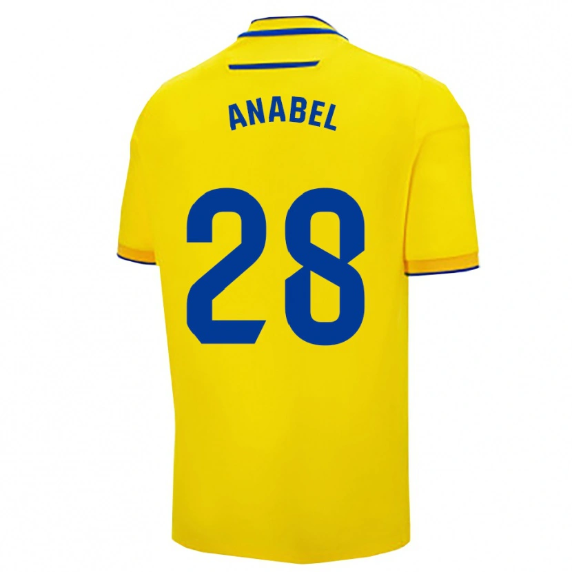 Danxen Mujer Camiseta Anabel Roman García #28 Amarillo Marino 1ª Equipación 2025/26 La Camisa