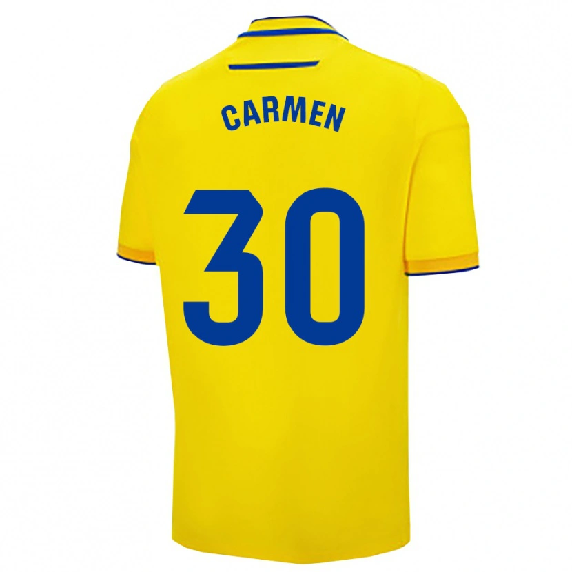 Danxen Mujer Camiseta Carmen Villalustre Serrano #30 Amarillo Marino 1ª Equipación 2025/26 La Camisa