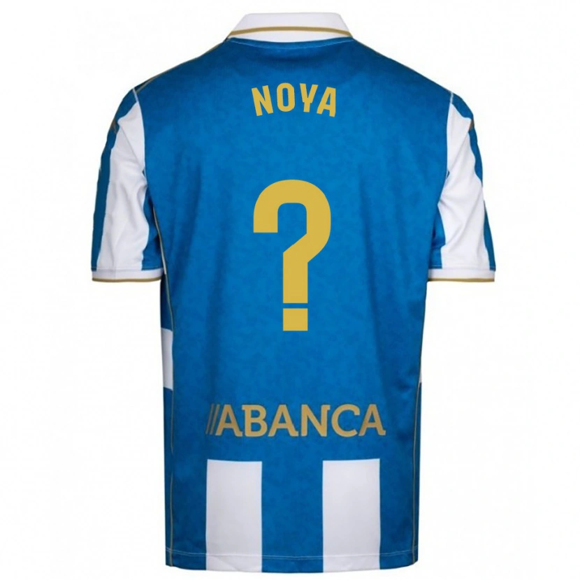 Danxen Mujer Camiseta Román Noya #0 Blanco Azul 1ª Equipación 2025/26 La Camisa
