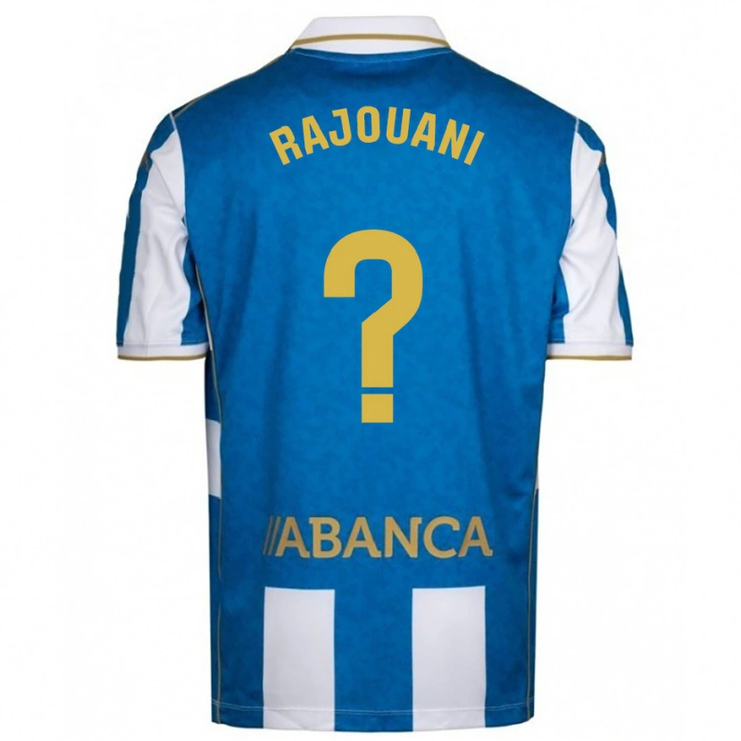 Danxen Mujer Camiseta Ayman Rajouani #0 Blanco Azul 1ª Equipación 2025/26 La Camisa