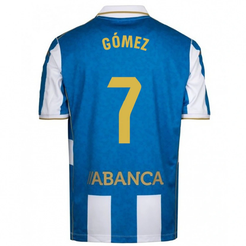 Danxen Mujer Camiseta Diego Gómez #7 Blanco Azul 1ª Equipación 2025/26 La Camisa