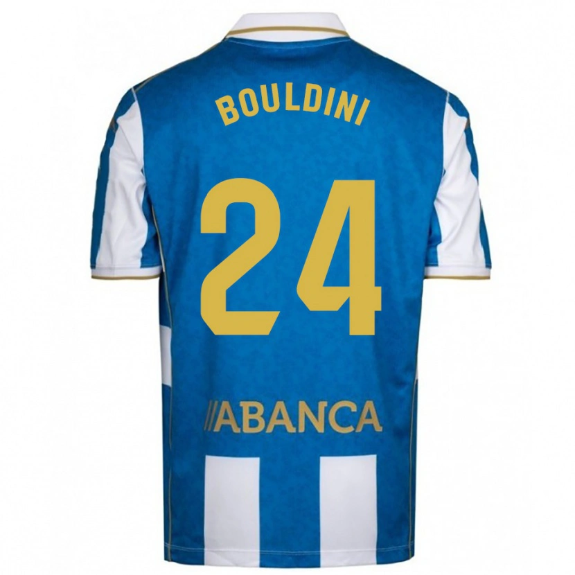Danxen Mujer Camiseta Mohamed Bouldini #24 Blanco Azul 1ª Equipación 2025/26 La Camisa