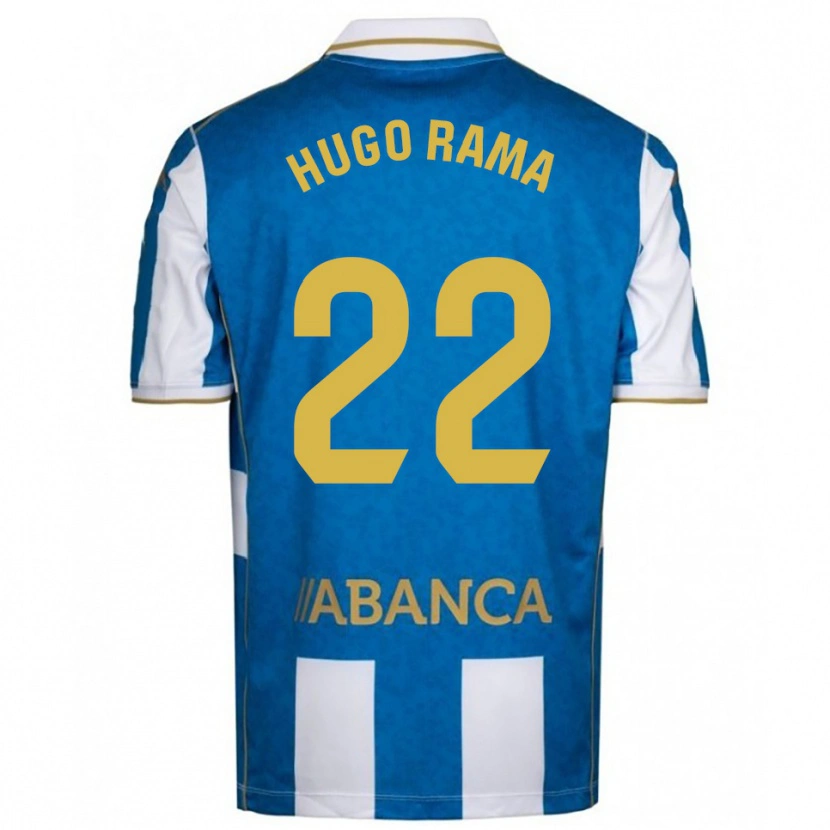 Danxen Mujer Camiseta Hugo Rama #22 Blanco Azul 1ª Equipación 2025/26 La Camisa