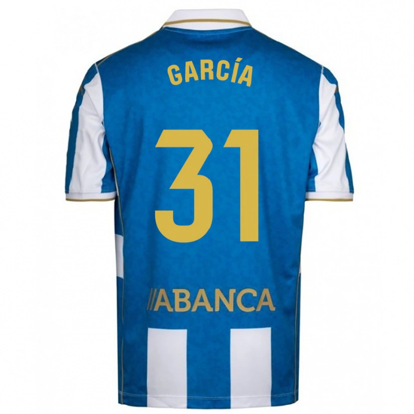 Danxen Mujer Camiseta Pablo García #31 Blanco Azul 1ª Equipación 2025/26 La Camisa