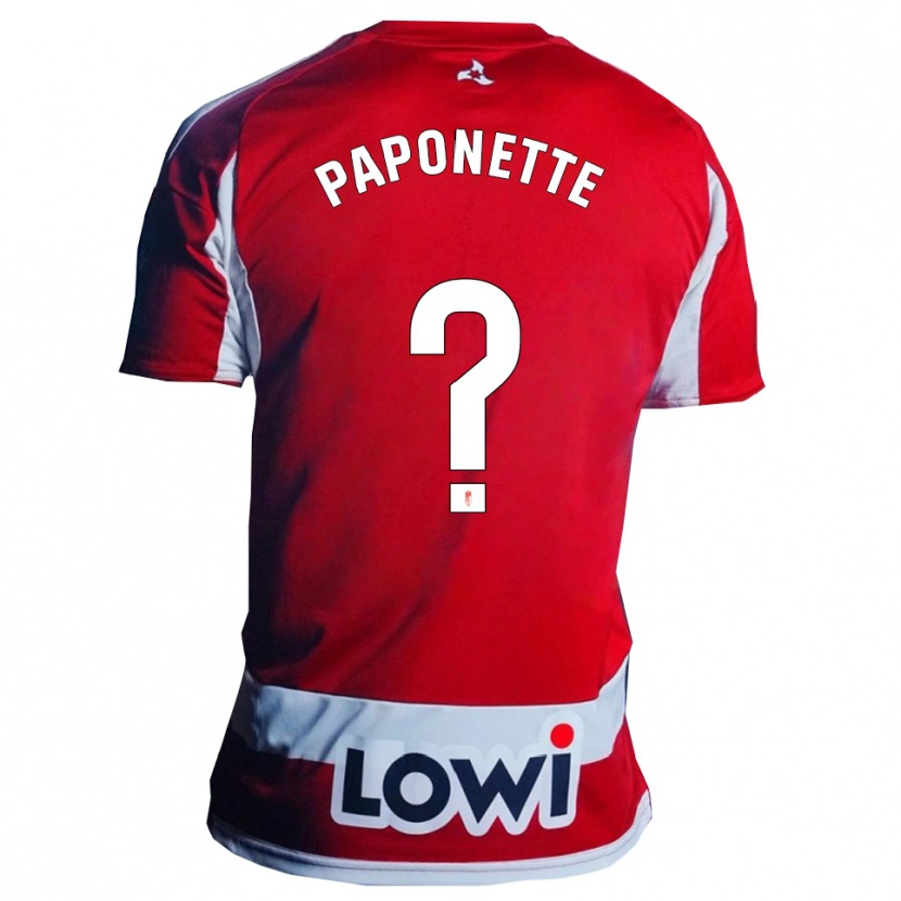 Danxen Mujer Camiseta Addae Paponette #0 Rojo Blanco 1ª Equipación 2025/26 La Camisa