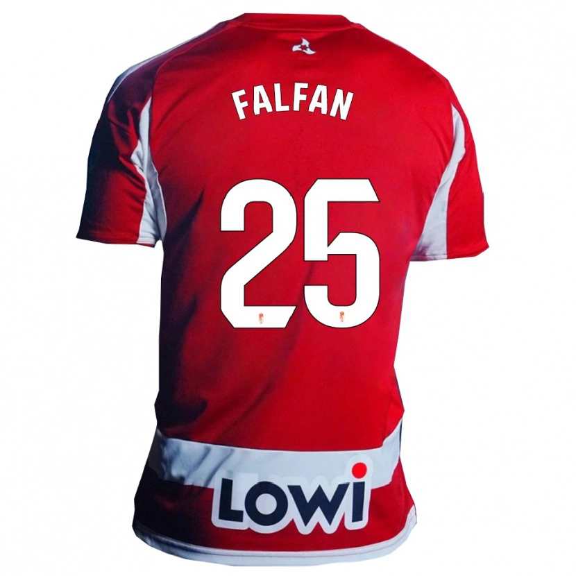 Danxen Mujer Camiseta Daiana Falfán #25 Rojo Blanco 1ª Equipación 2025/26 La Camisa