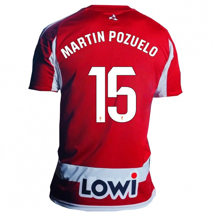 Danxen Mujer Camiseta Esther Martin-Pozuelo #15 Rojo Blanco 1ª Equipación 2025/26 La Camisa