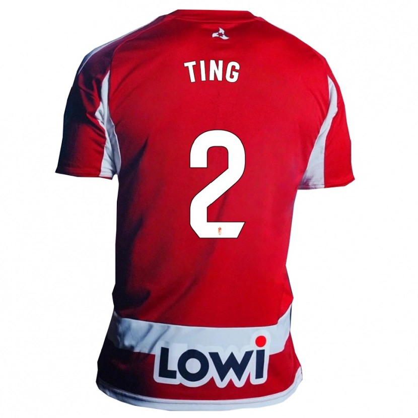 Danxen Mujer Camiseta Xie Ting #2 Rojo Blanco 1ª Equipación 2025/26 La Camisa