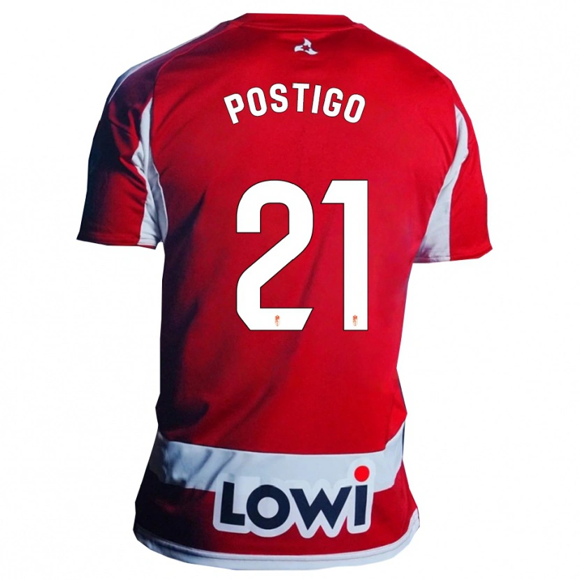 Danxen Mujer Camiseta Cristina Postigo Martín #21 Rojo Blanco 1ª Equipación 2025/26 La Camisa