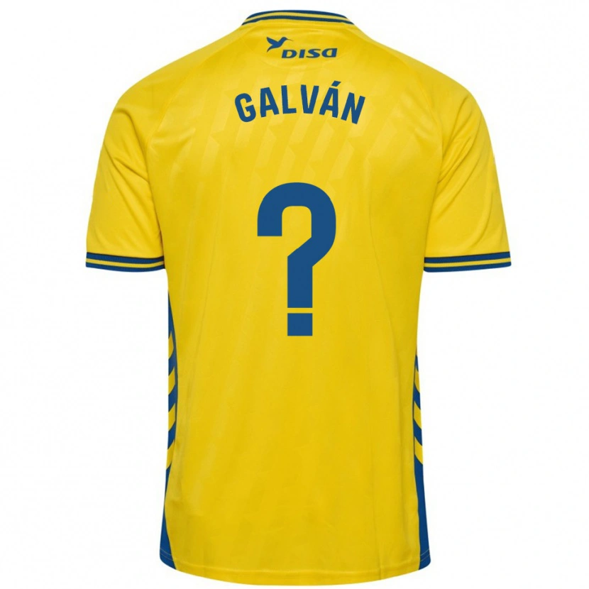 Danxen Mujer Camiseta Carlos Galván #0 Amarillo Azul 1ª Equipación 2025/26 La Camisa