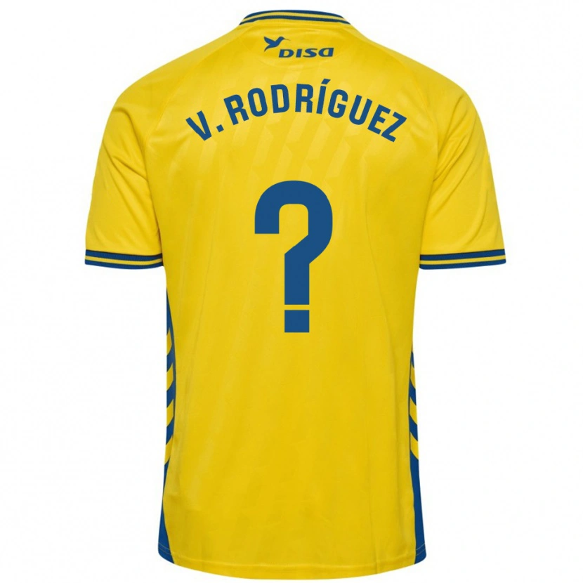 Danxen Mujer Camiseta Carlos Vicente Rodríguez #0 Amarillo Azul 1ª Equipación 2025/26 La Camisa