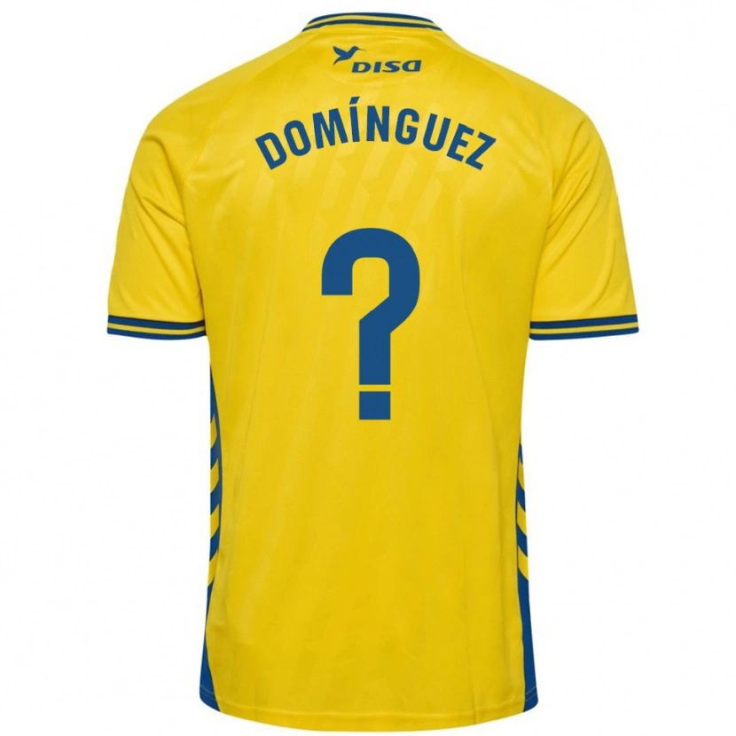 Danxen Mujer Camiseta Carlos Domínguez #0 Amarillo Azul 1ª Equipación 2025/26 La Camisa