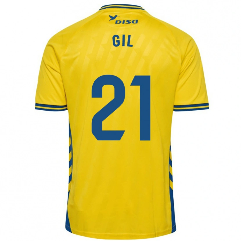 Danxen Mujer Camiseta Iván Gil #21 Amarillo Azul 1ª Equipación 2025/26 La Camisa