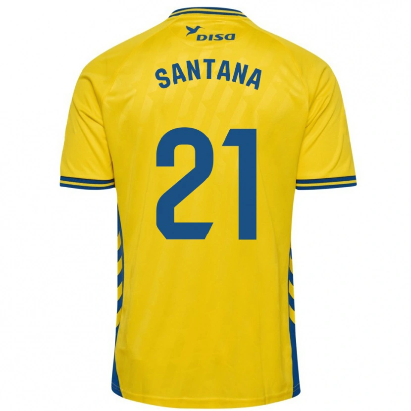 Danxen Mujer Camiseta Yadam Santana #21 Amarillo Azul 1ª Equipación 2025/26 La Camisa