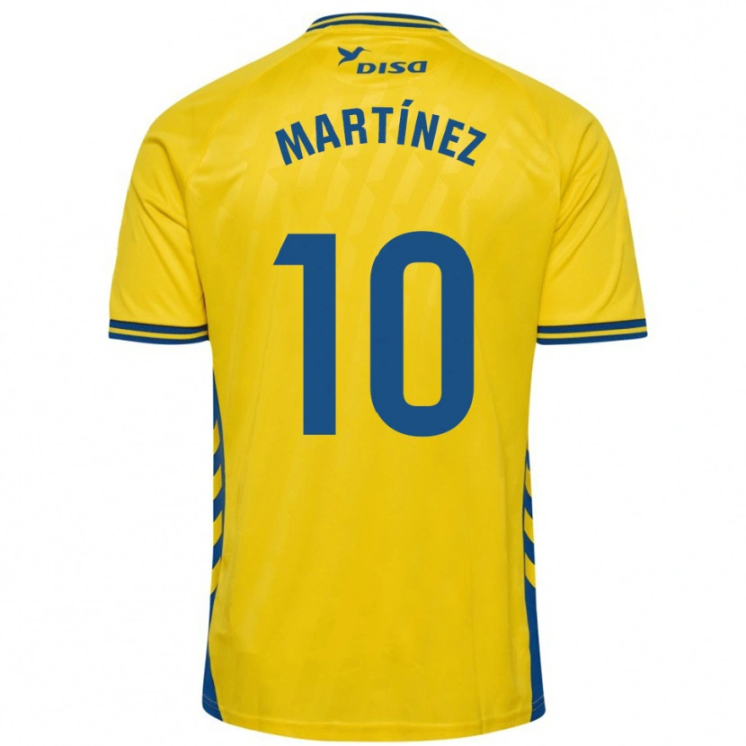 Danxen Mujer Camiseta Javi Martínez #10 Amarillo Azul 1ª Equipación 2025/26 La Camisa