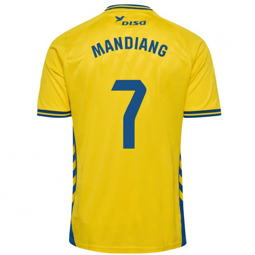 Danxen Mujer Camiseta Saliou Mandiang #7 Amarillo Azul 1ª Equipación 2025/26 La Camisa