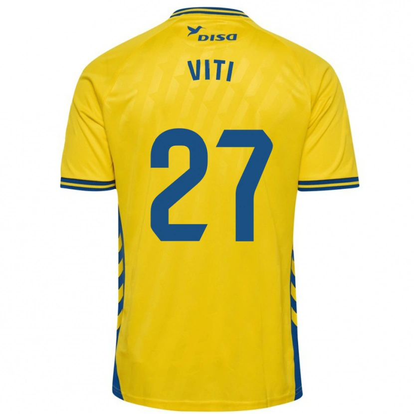 Danxen Mujer Camiseta Viti #27 Amarillo Azul 1ª Equipación 2025/26 La Camisa