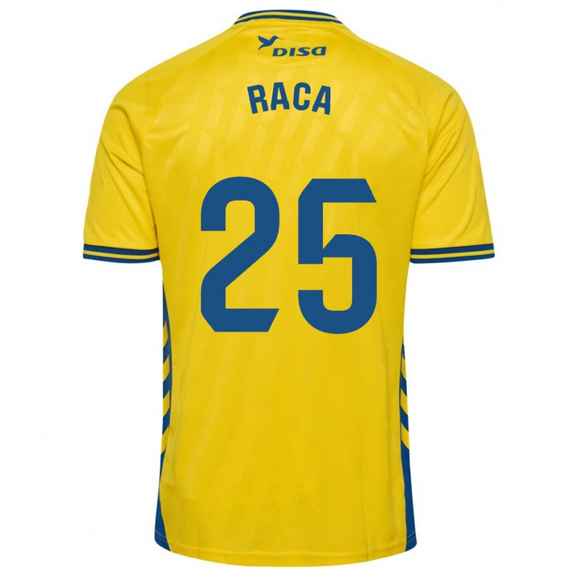 Danxen Mujer Camiseta Valentino Raca #25 Amarillo Azul 1ª Equipación 2025/26 La Camisa