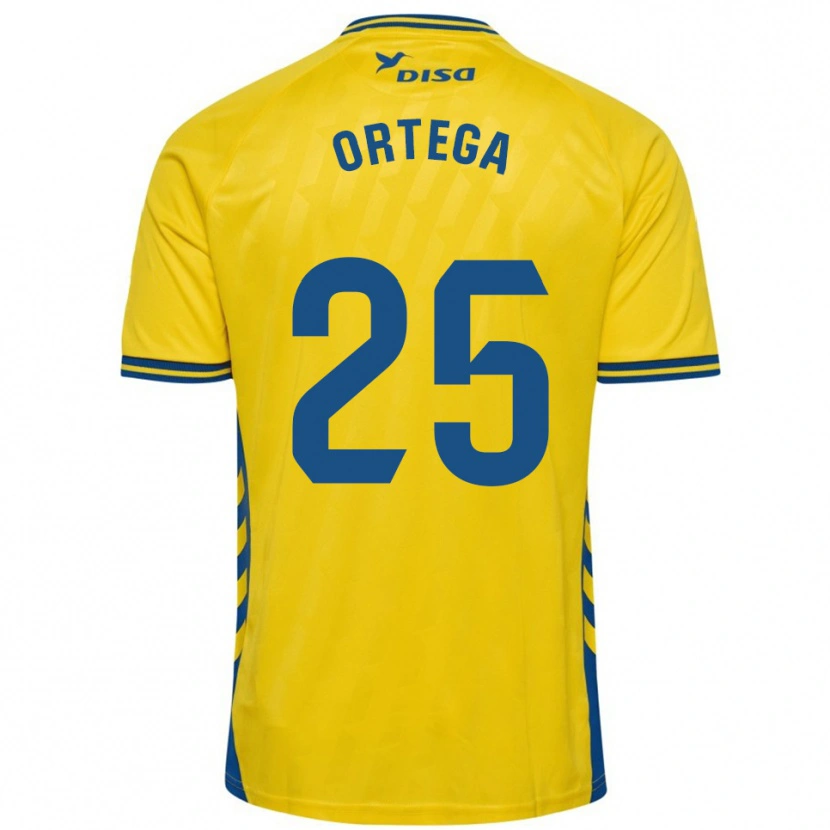 Danxen Mujer Camiseta Edián Ortega #25 Amarillo Azul 1ª Equipación 2025/26 La Camisa