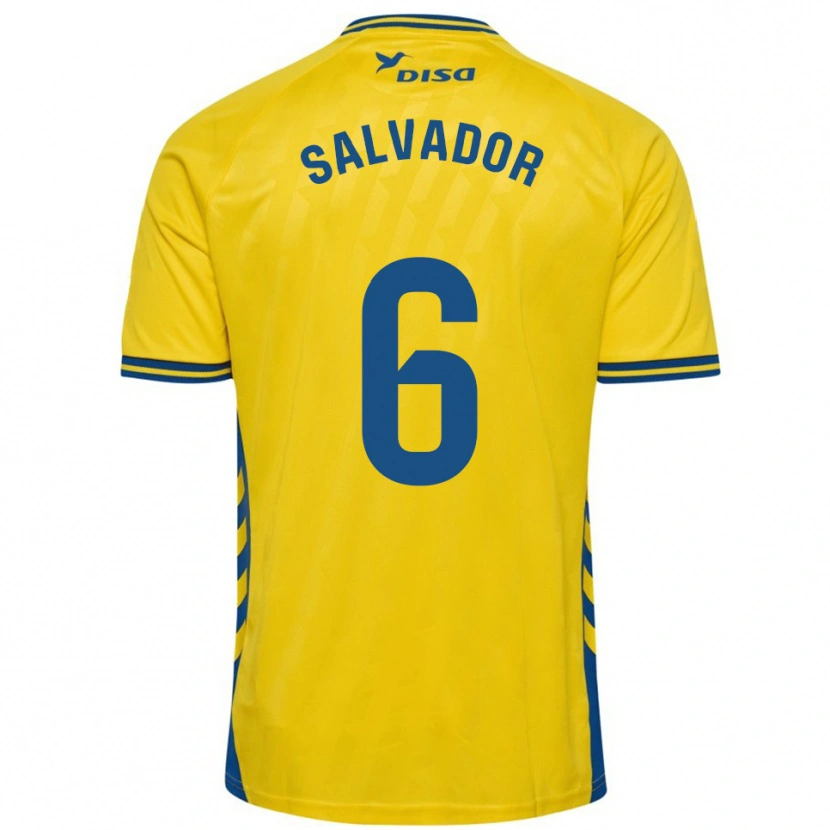 Danxen Mujer Camiseta Pol Salvador #6 Amarillo Azul 1ª Equipación 2025/26 La Camisa