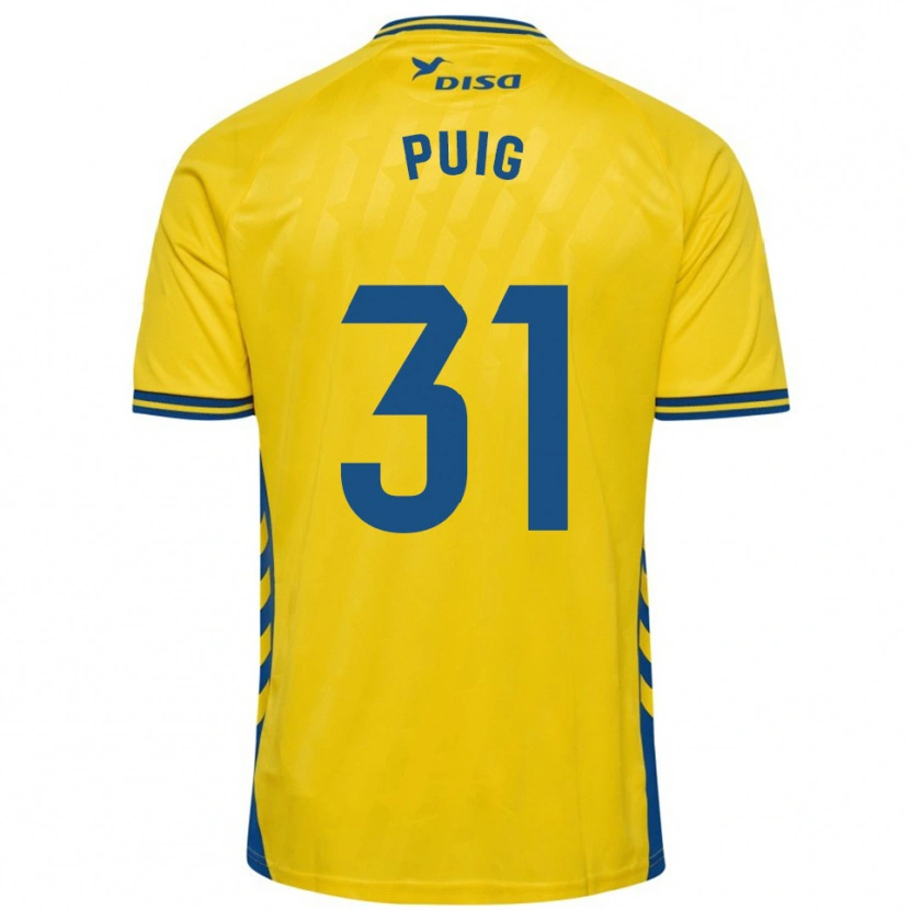 Danxen Mujer Camiseta Victor Puig #31 Amarillo Azul 1ª Equipación 2025/26 La Camisa