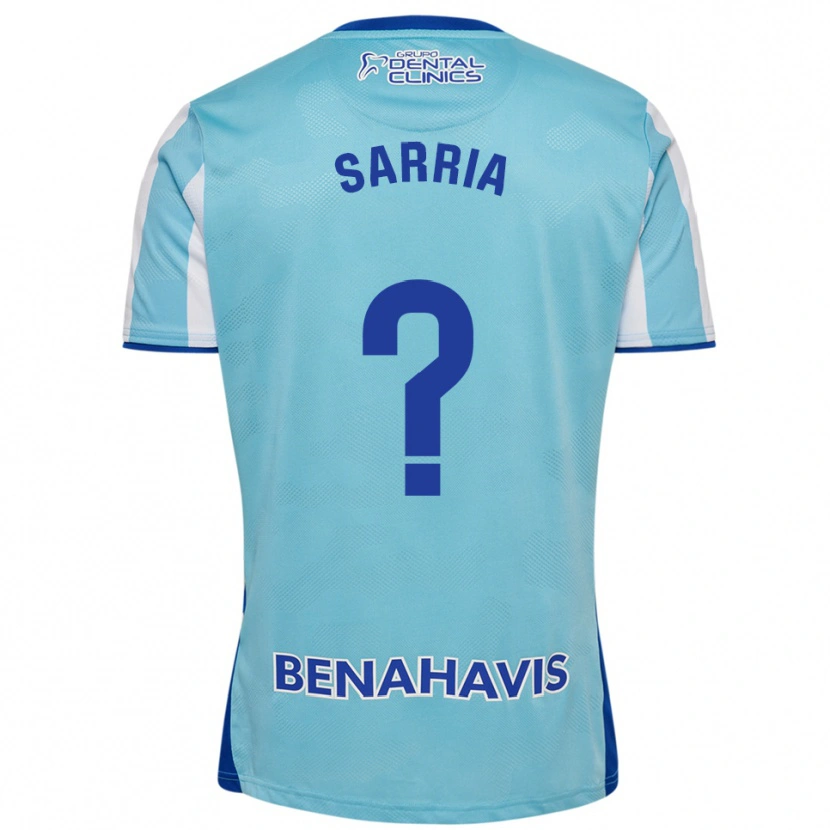 Danxen Mujer Camiseta Cristian Sarria #0 Celeste Blanco 1ª Equipación 2025/26 La Camisa