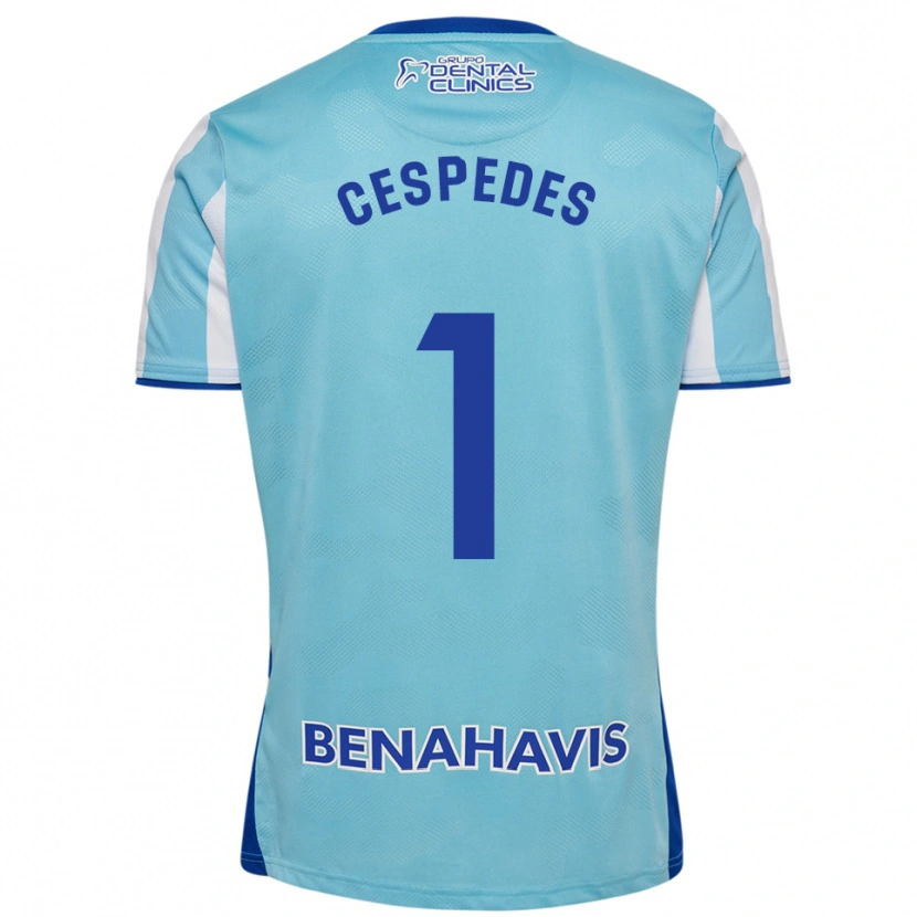 Danxen Mujer Camiseta Andrés Céspedes #1 Celeste Blanco 1ª Equipación 2025/26 La Camisa