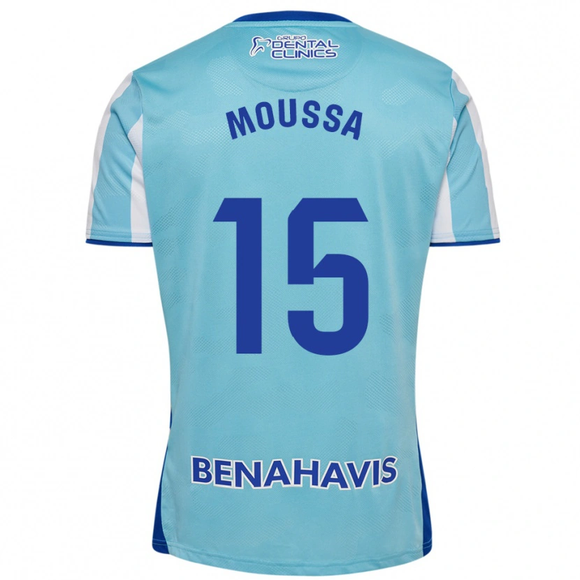 Danxen Mujer Camiseta Moussa Diarra #15 Celeste Blanco 1ª Equipación 2025/26 La Camisa