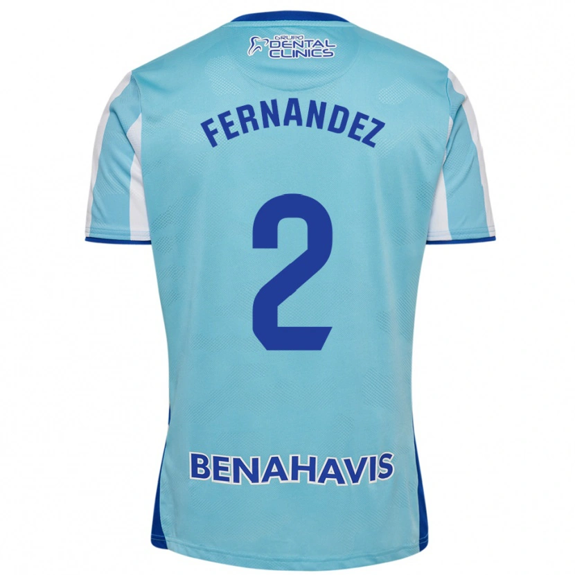 Danxen Mujer Camiseta Aron Neqach Fernández #2 Celeste Blanco 1ª Equipación 2025/26 La Camisa