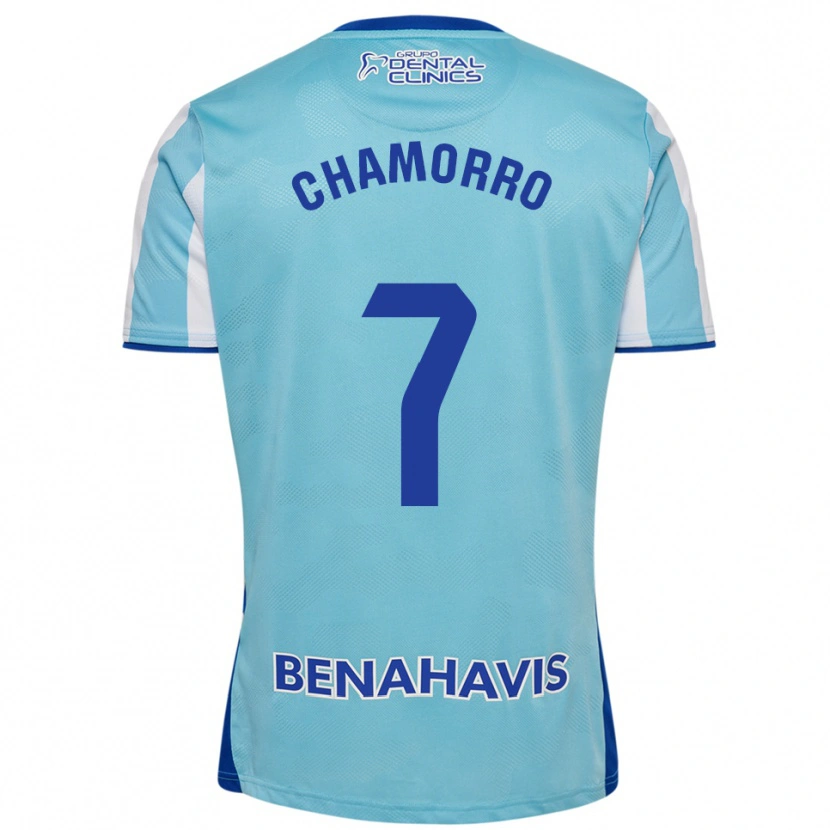 Danxen Mujer Camiseta Alexis Chamorro #7 Celeste Blanco 1ª Equipación 2025/26 La Camisa