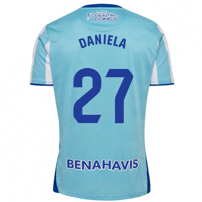 Danxen Mujer Camiseta Daniela Sáenz Parra #27 Celeste Blanco 1ª Equipación 2025/26 La Camisa