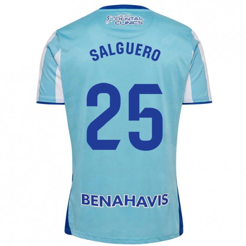 Danxen Mujer Camiseta Ismael Salguero #25 Celeste Blanco 1ª Equipación 2025/26 La Camisa