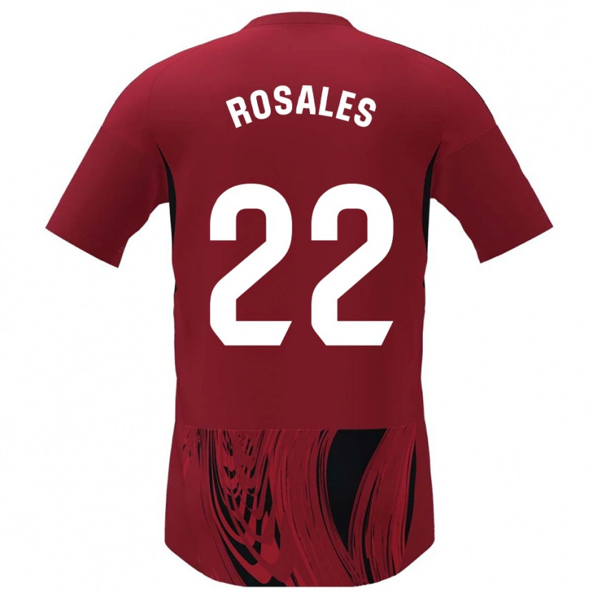Danxen Mujer Camiseta Diego Rosales #22 Rojo Negro 1ª Equipación 2025/26 La Camisa