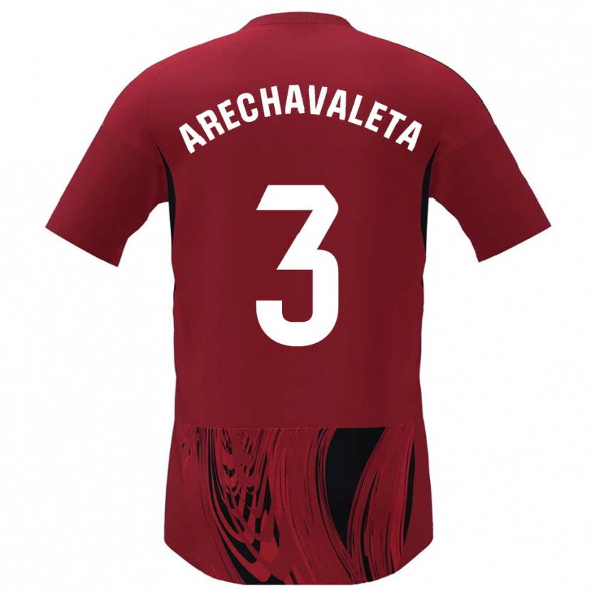 Danxen Mujer Camiseta Jorge Arechavaleta #3 Rojo Negro 1ª Equipación 2025/26 La Camisa