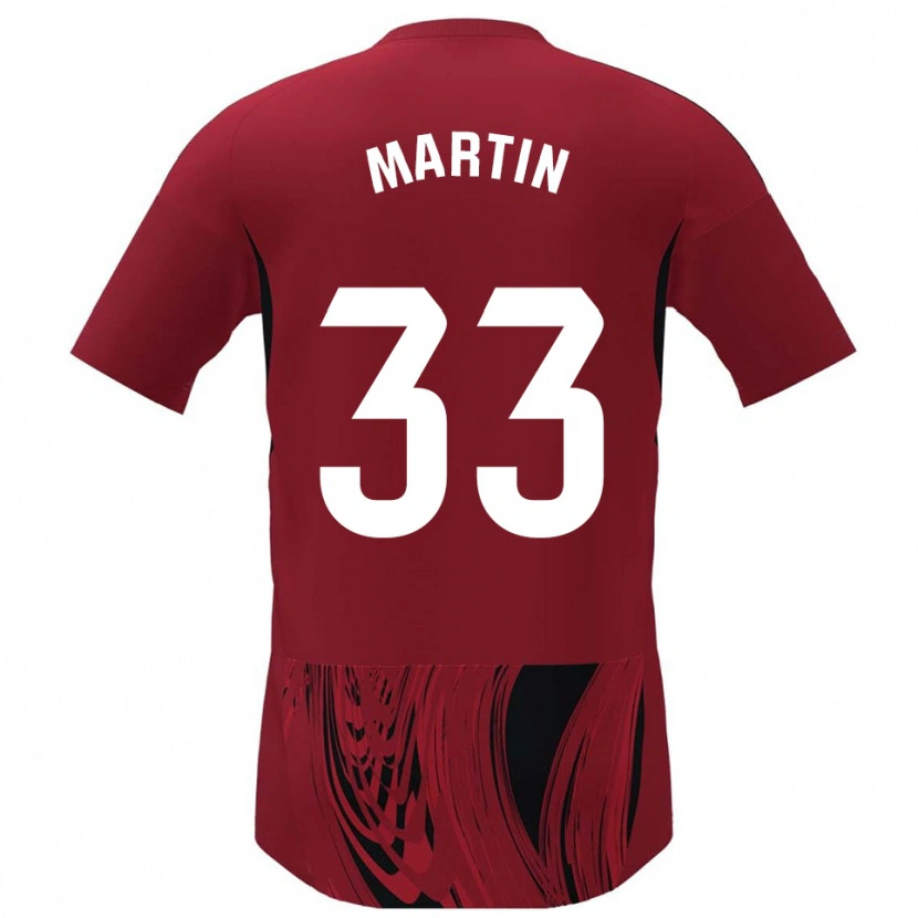 Danxen Mujer Camiseta Aarón Martin #33 Rojo Negro 1ª Equipación 2025/26 La Camisa