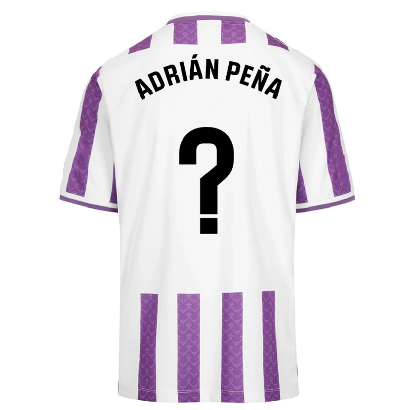 Danxen Mujer Camiseta Adrián Peña #0 Morado Blanco 1ª Equipación 2025/26 La Camisa