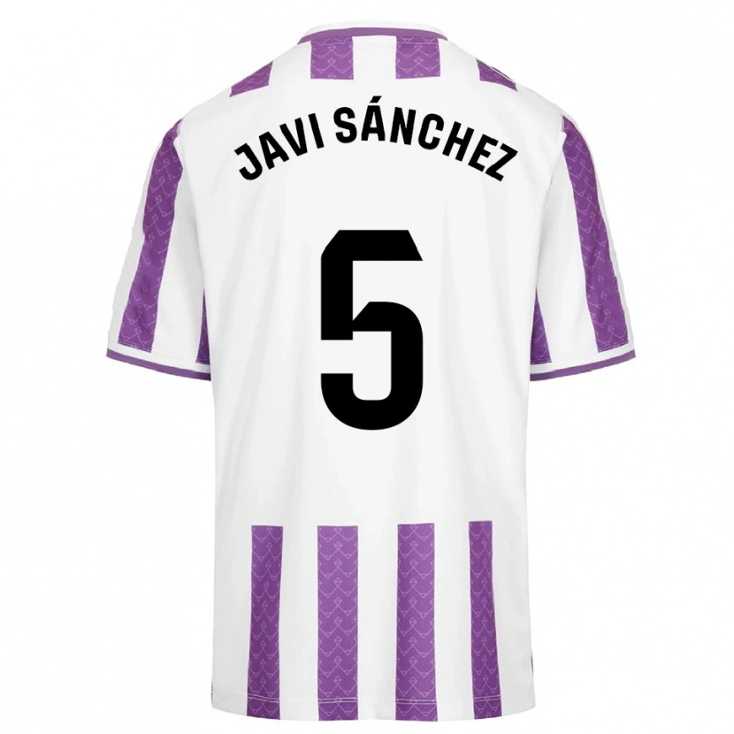 Danxen Mujer Camiseta Javi Sánchez #5 Morado Blanco 1ª Equipación 2025/26 La Camisa