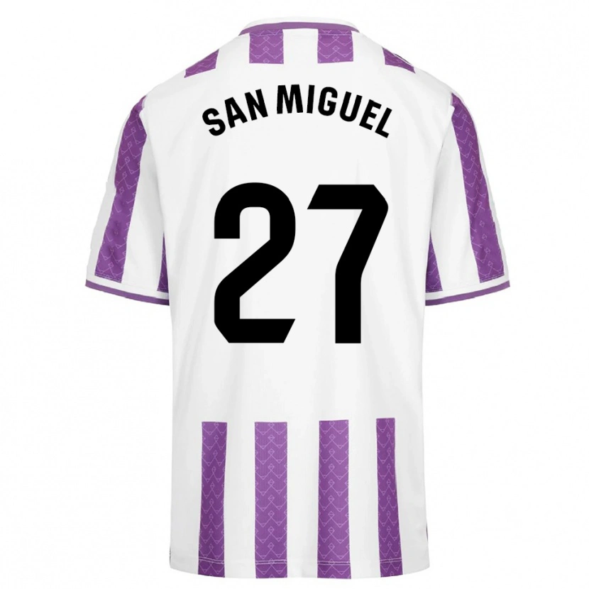 Danxen Mujer Camiseta Yago San Miguel #27 Morado Blanco 1ª Equipación 2025/26 La Camisa