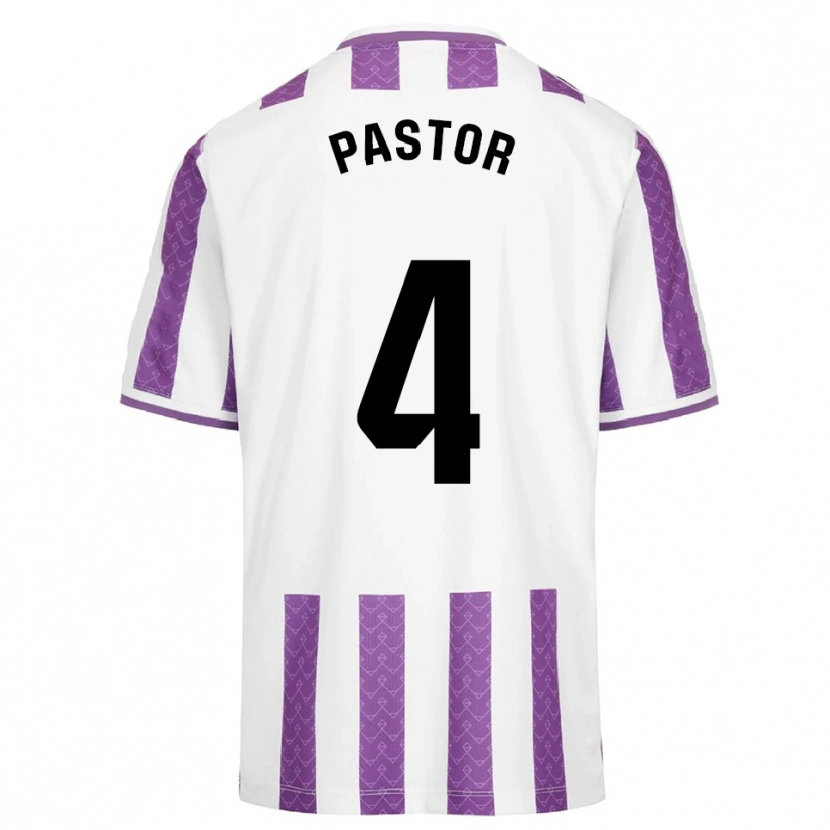 Danxen Mujer Camiseta Alba Pastor Rodríguez #4 Morado Blanco 1ª Equipación 2025/26 La Camisa