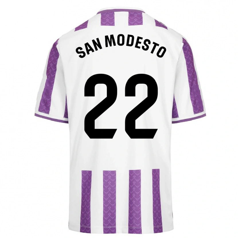 Danxen Mujer Camiseta Hugo San Modesto #22 Morado Blanco 1ª Equipación 2025/26 La Camisa