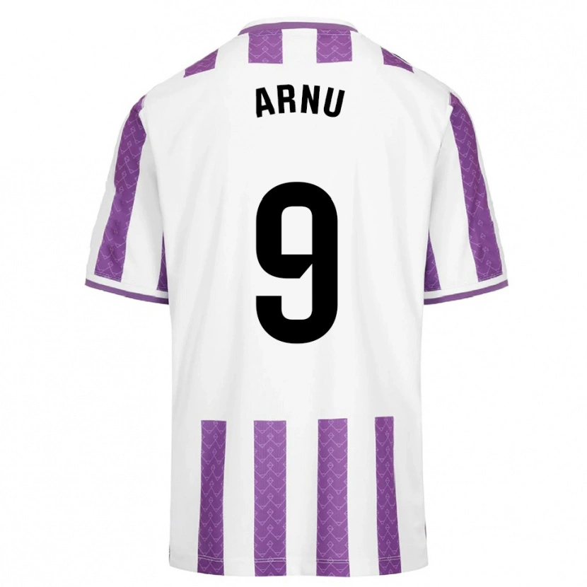 Danxen Mujer Camiseta Adrián Arnu #9 Morado Blanco 1ª Equipación 2025/26 La Camisa