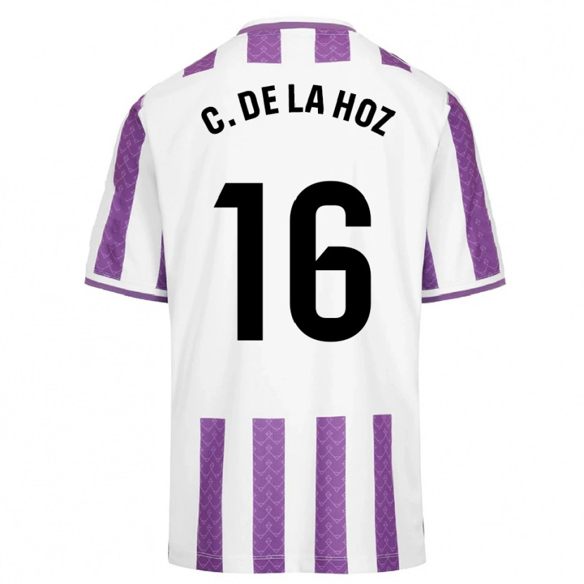Danxen Mujer Camiseta César De La Hoz #16 Morado Blanco 1ª Equipación 2025/26 La Camisa